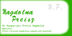 magdolna preisz business card